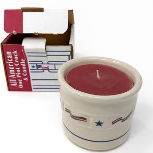 Longaberger All American Candle Crock Unused w Box